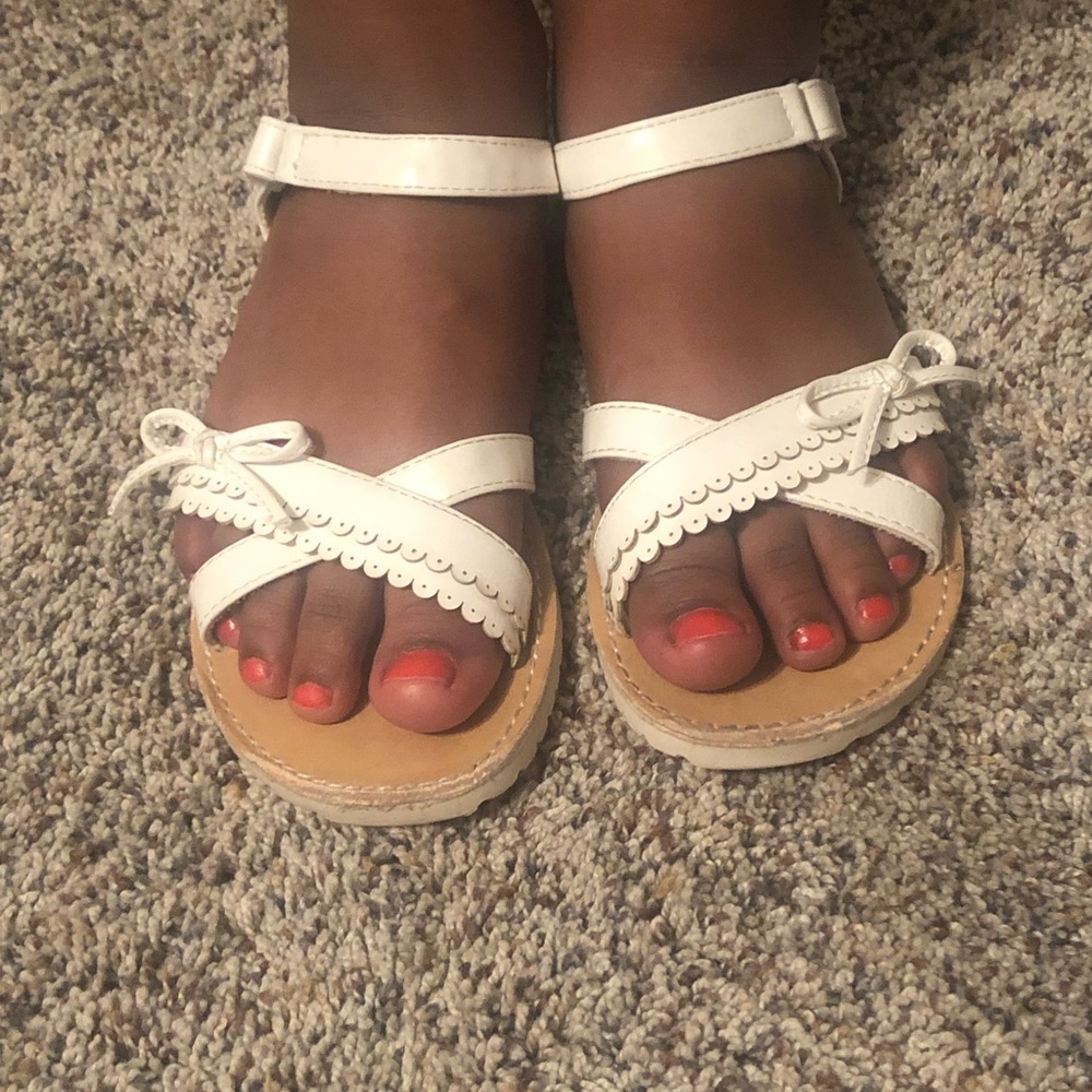 White sandals